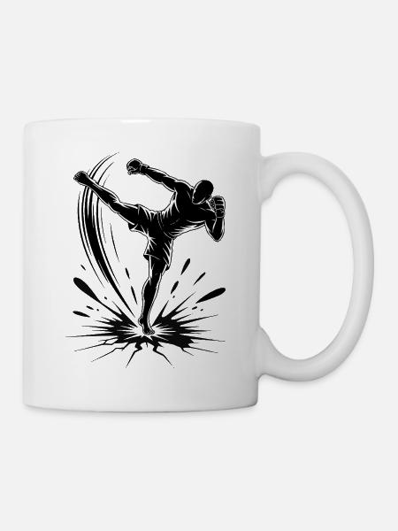 High Kick MMA - Tasse - Weiß