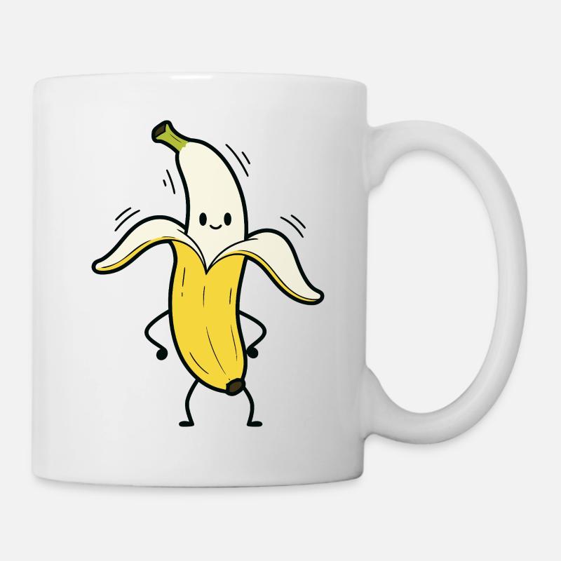 Banana Buddy : Banane dansante et ludique - Mug blanc - blanc