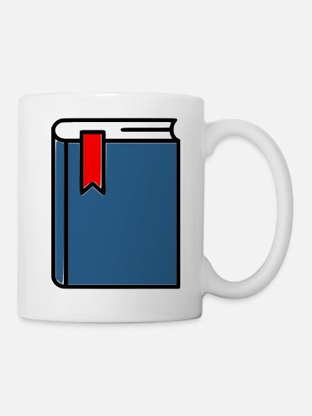Dickes Buch Bibel Notizbuch - Tasse - Weiß