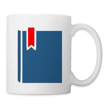 Icône du livre Icône bleue - Mug blanc - blanc - Droite