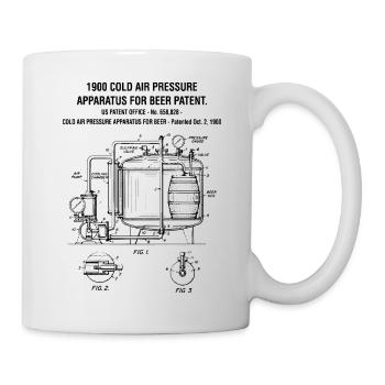 Print of 1900 Cold Air Pressure Apparatus For Beer - Mug - white - Right