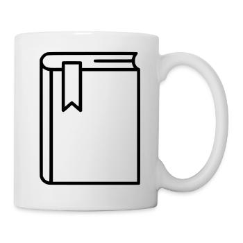 Buch Notizbuch Lesezeichen Icon - Tasse - Weiß - Rechts
