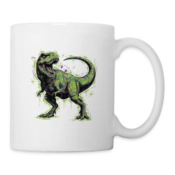 Tyrannosaur_electrique Dinosaurier - Tasse - Weiß - Rechts