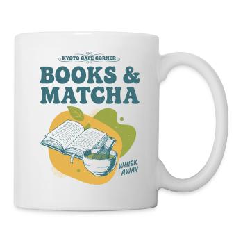 Books And Matcha Kyoto Cafe Corner Whisk Away - Tasse - Weiß - Rechts