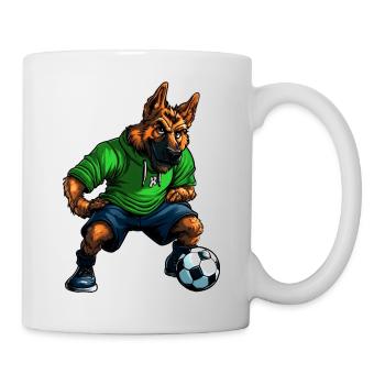 Footballeur berger allemand - Mug blanc - blanc - Droite