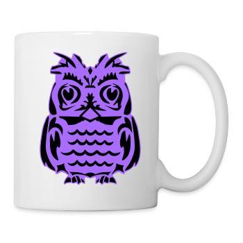 Purple Owl Silhouette - Mug - white - Right