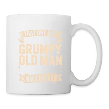 Grumpy Old Man Killing It - Mug blanc - blanc - Droite