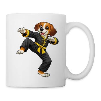Beagle Hund Kung Fu Kampfsport Kampfkunst traditio - Tasse - Weiß - Rechts