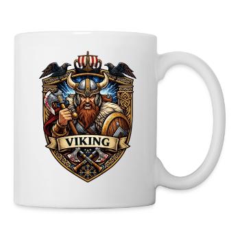 Viking Warrior Shield Emblem - Mug - white - Right