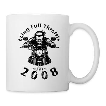 18. Geburtstag à fond depuis 03/2008 - Mug blanc - blanc - Droite