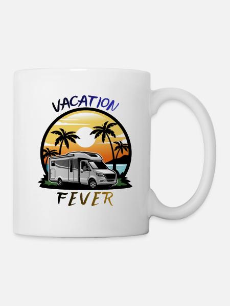 Sigura design Vacation Fever Sunset Camper - Tasse - Weiß