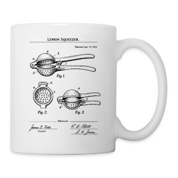 T-shirt décor culinaire Lemon Squeezer Imprimé Breveté - Mug blanc - blanc - Droite