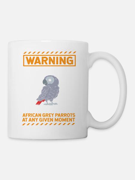 Papagei Grau - Tasse - Weiß