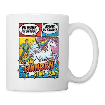 Unicorn power in pop comics - Mug - white - Right