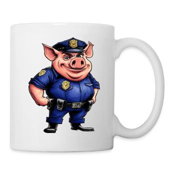 Pig Policeman - Mug - white - Right