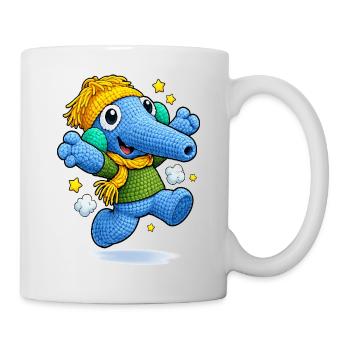 Leo Langnase lachend - Tasse - Weiß - Rechts
