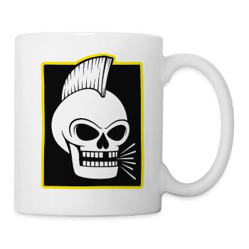 Punk Rock Skull With Mohawk - Mug - white - Right