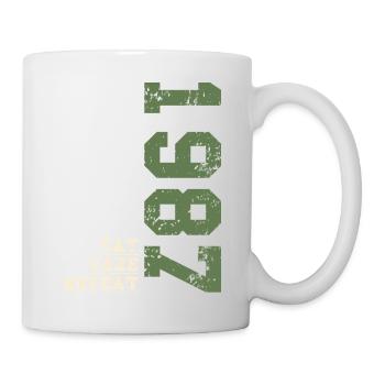 Geburtstag 1987 1987 Geburtstag 1987 Geburtstag - Tasse - Weiß - Rechts