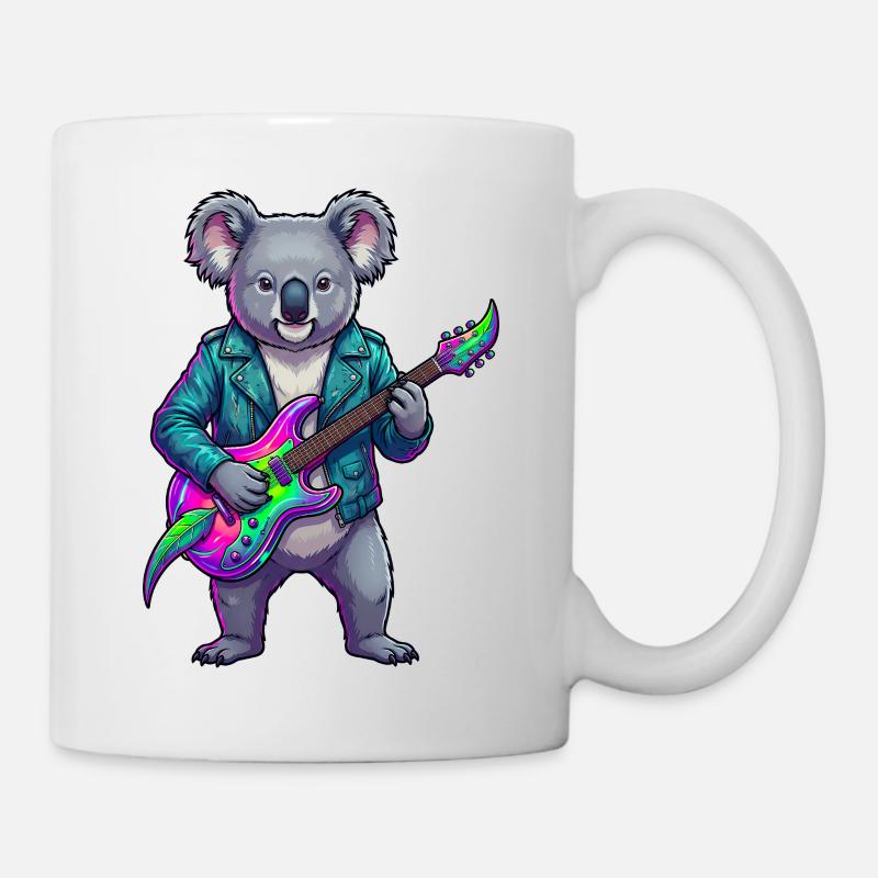 Koala Neon Guitar Hero - Mug blanc - blanc