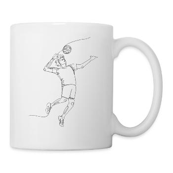 Volleyball Design - Tasse - Weiß - Rechts