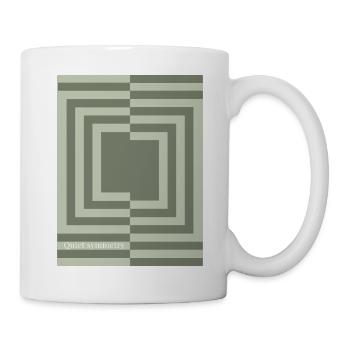Quiet symmetry Minimal Geometric Poster - Mug - white - Right