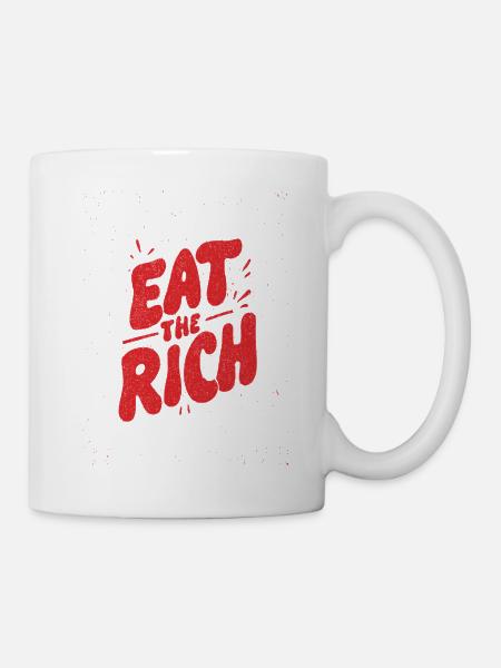 Manger les graffitis riches - Mug blanc - blanc