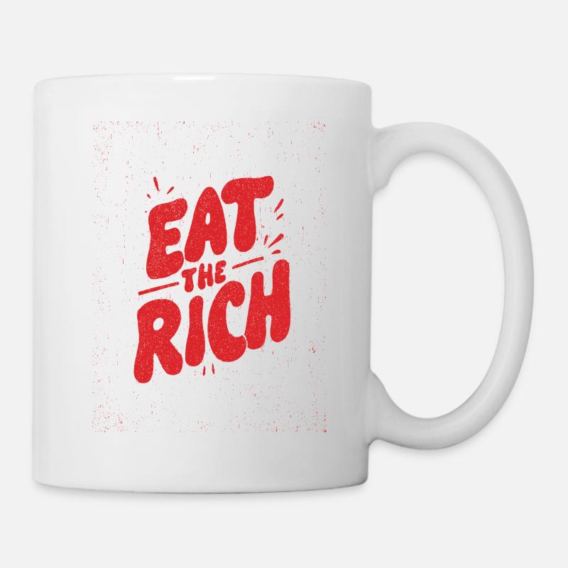 Eat the Rich Graffiti - Tasse - Weiß