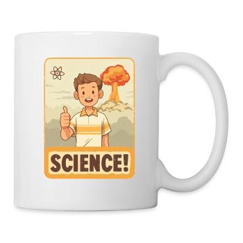 Science Hero: Cartoon Thumbs Up - Tasse - Weiß - Rechts