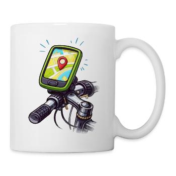Bicycle navigation route finder - Mug - white - Right