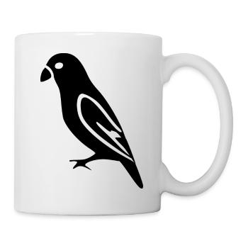 Cadeau de l’oiseau noir amoureux de la nature - Mug blanc - blanc - Droite