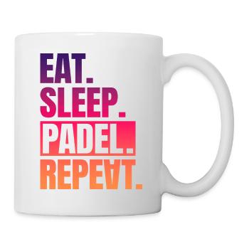 Eat Sleep Padel Repeat - Tasse - Weiß - Rechts