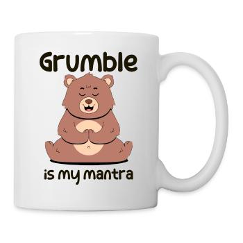 Grogner est mon mantra - Mug blanc - blanc - Droite