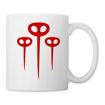 Roter Moskito Schwarm - Tasse - Weiß - Rechts