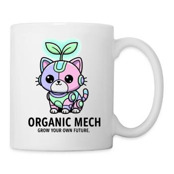 Kawaii Biopunk Roboter Kätzchen-Sprossen-Kunst - Tasse - Weiß - Rechts