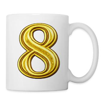 Goldenes Achtzeichen - Tasse - Weiß - Rechts