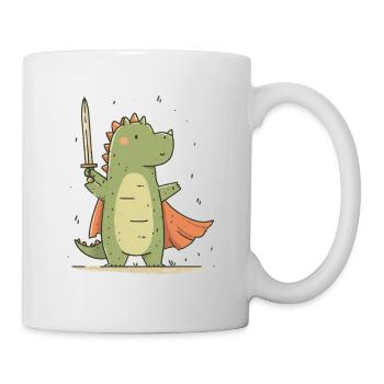Little Dino Knight - Mug - white - Right