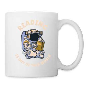 Reading is out of this world - Mug - white - Right