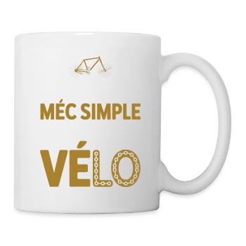 Der einfache Kerl liebt Radfahren und Aperitif-Humor Man Bike - Tasse - Weiß - Rechts