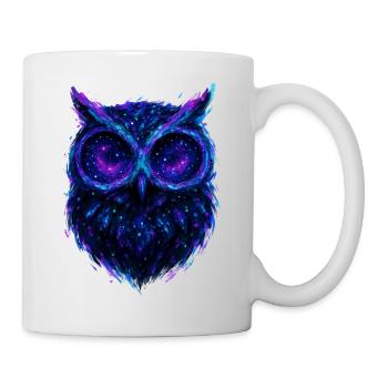 Owl / Galactic Owl: Night Nebula - Mug - white - Right