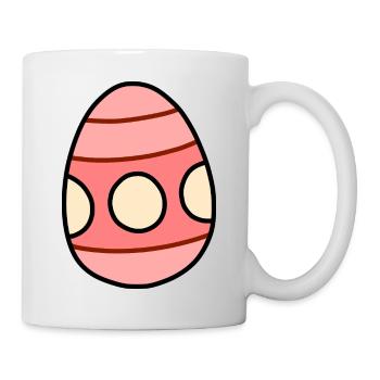 Pastel Striped Easter Egg - Mug - white - Right