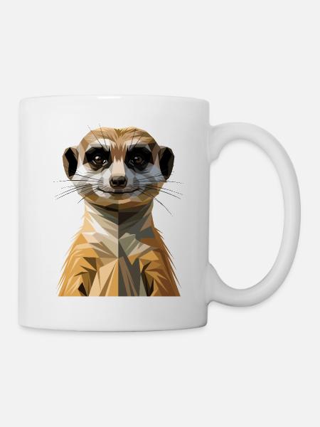 Erdmännchen Meerkat Süßes Surikate Mangusten - Tasse - Weiß