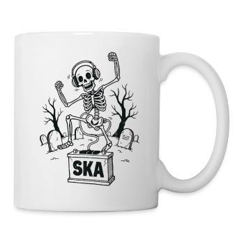 Squelette ska dansant dans le cimetière - Mug blanc - blanc - Droite