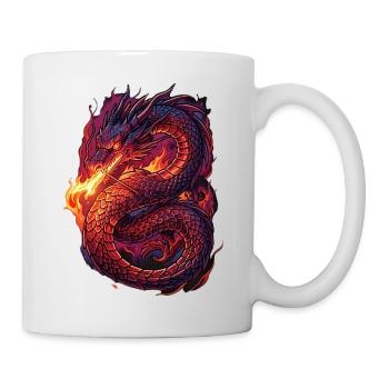 Feuriger Drachensturm - Tasse - Weiß - Rechts
