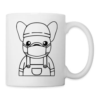 Frenchie Doctor Care Mask - Mug - white - Right