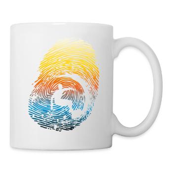 Sunset Rainbow Surf Fingerprint - Mug - white - Right