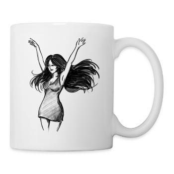 Autonomisation de la femme dansante - Illustration - Mug blanc - blanc - Droite