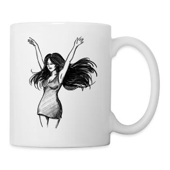 Autonomisation de la femme dansante - Illustration - Mug blanc - blanc - Droite