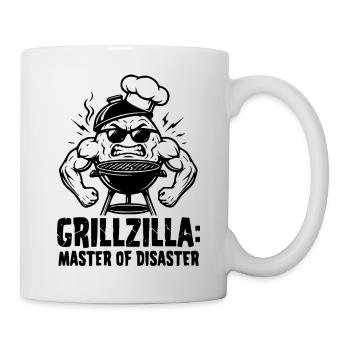 BBQ Grillmeister GRILLZILLA, Funny BBQ Hoodie - Mug - white - Right