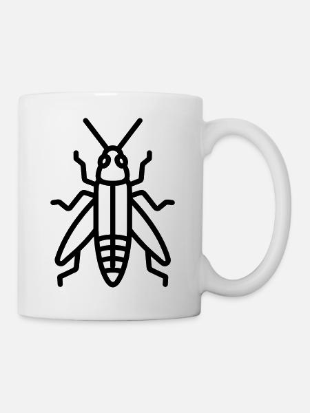 Heuschrecke - Tasse - Weiß