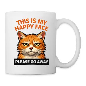 Angry Cat Please Go Away Humor - Mug - white - Right